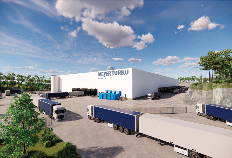 Logian ja Meyer Turku suunnittelevat uutta logistiikkakeskusta Blue Industry Parkiin 